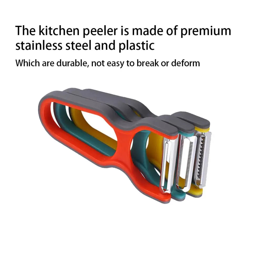 Eplucheur Multi-fonction Acier Inoxydable | Lot de 3 Outils Cuisine eplucheurs