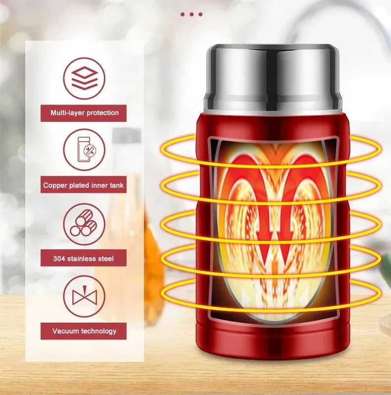 Thermos Alimentaire Inox 750ml | Conteneur Soupe avec Cuillère lunchbox