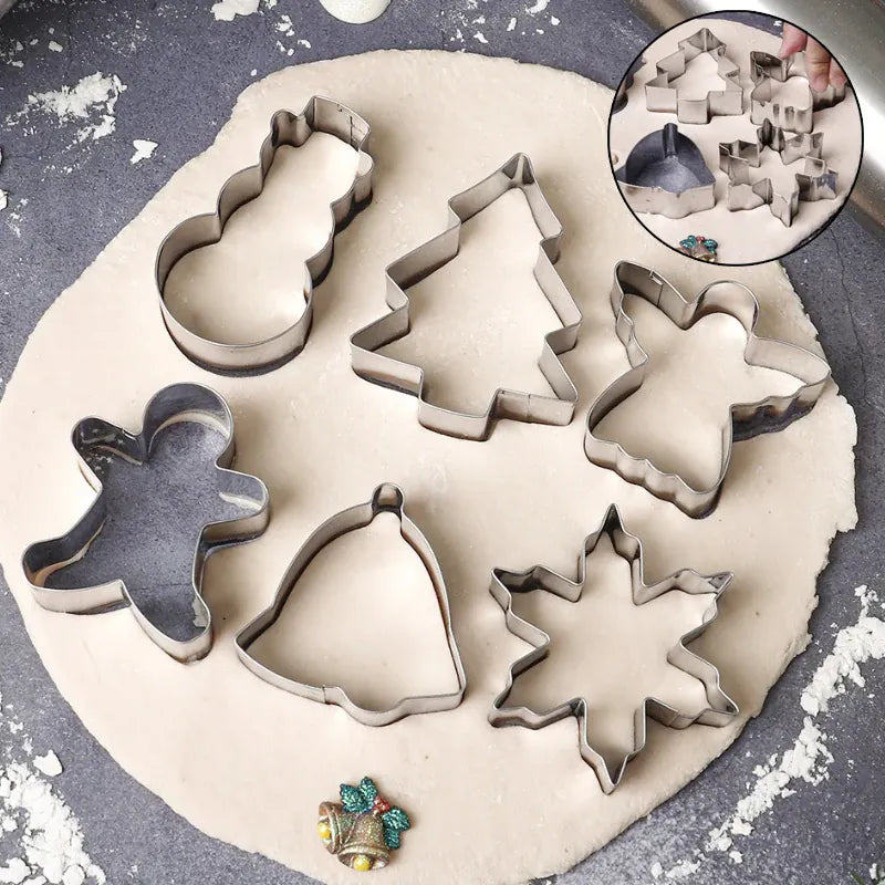 Emporte-pièces de Noël en Acier Inoxydable – Set de 6 Formes Festives emportepieces