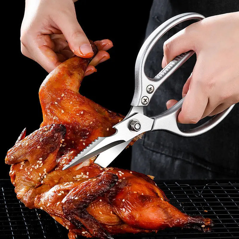 Ciseaux de cuisine inox multifonctionnels pour viande et os ciseaux