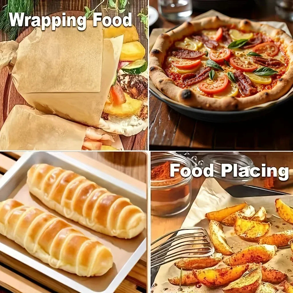 Papier Cuisson Jetable Antiadhésif - Lot de 100 Pièces Air Fryer