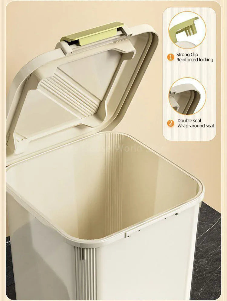 récipient en plastique anti-insectes pour riz