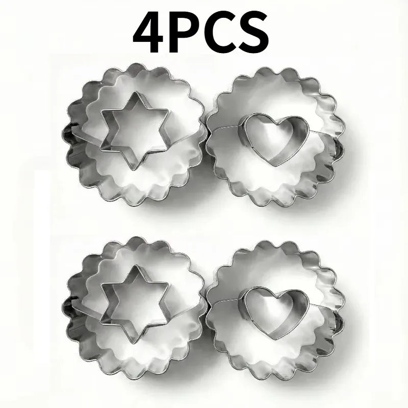 Emporte-pièces en inox cœur et étoile - Set de 2 pour biscuits décorés emportepieces