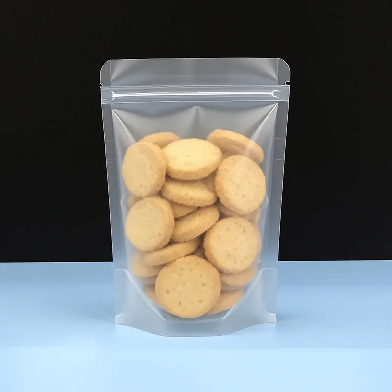 Sachets Zip Alimentaires Matinés - Lot de 100 Pièces Resealable