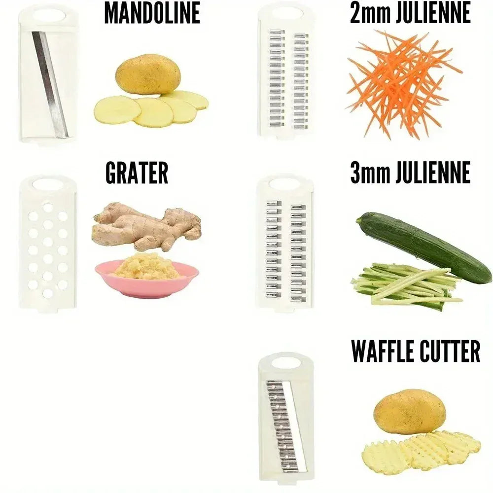 Mandoline Multifonction 5 Lames pour Légumes et Oignons Cutter Mandoline