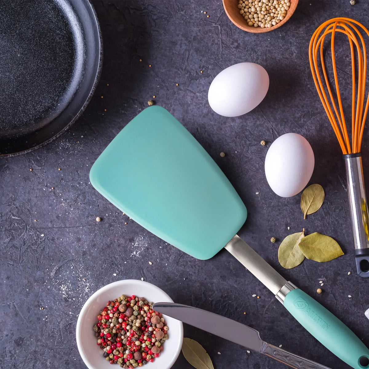 Spatule Silicone Flexible Résistante à la Chaleur 33cm 1 pièce spatule en silicone
