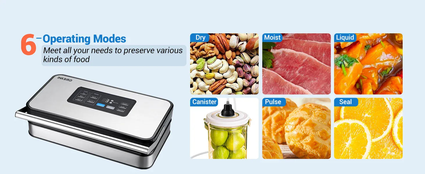 Machine Sous Vide Alimentaire INKBIRD 150W – Double Pompe 80 kPa – Cutter Intégré et Sacs Inclus sv