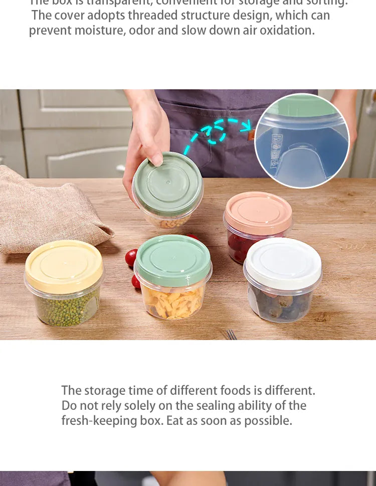 Boîte de Rangement Frigo Hermétique 500ml | 8 Pièces Empilables