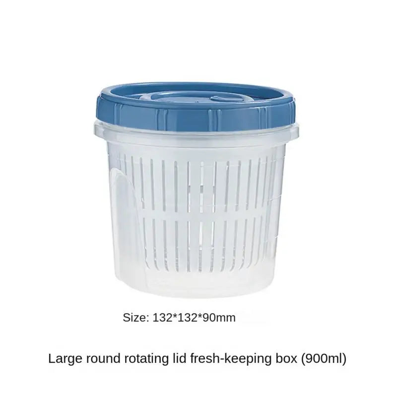Boîte de Rangement Frigo Hermétique 700ml avec Grille Égouttoir