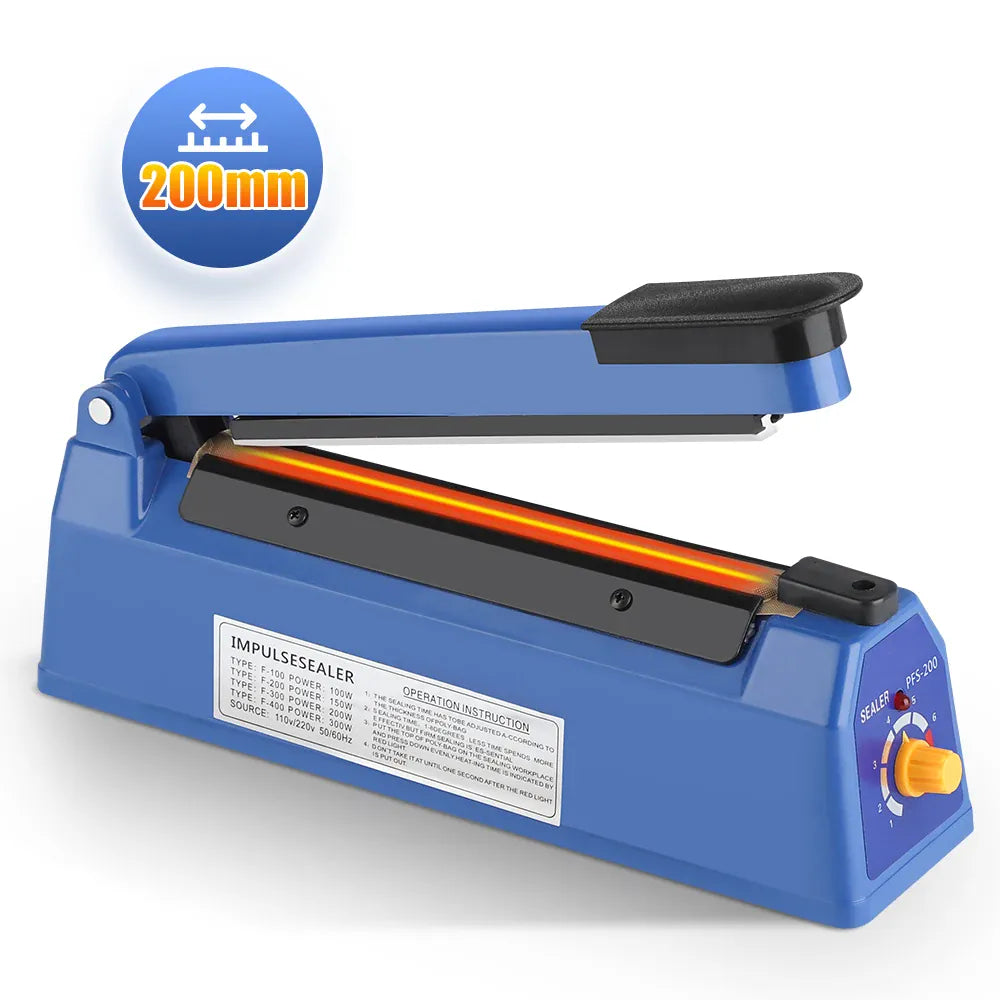 Scelleuse Alimentaire 200mm pour Emballage de Nourriture 220V sv