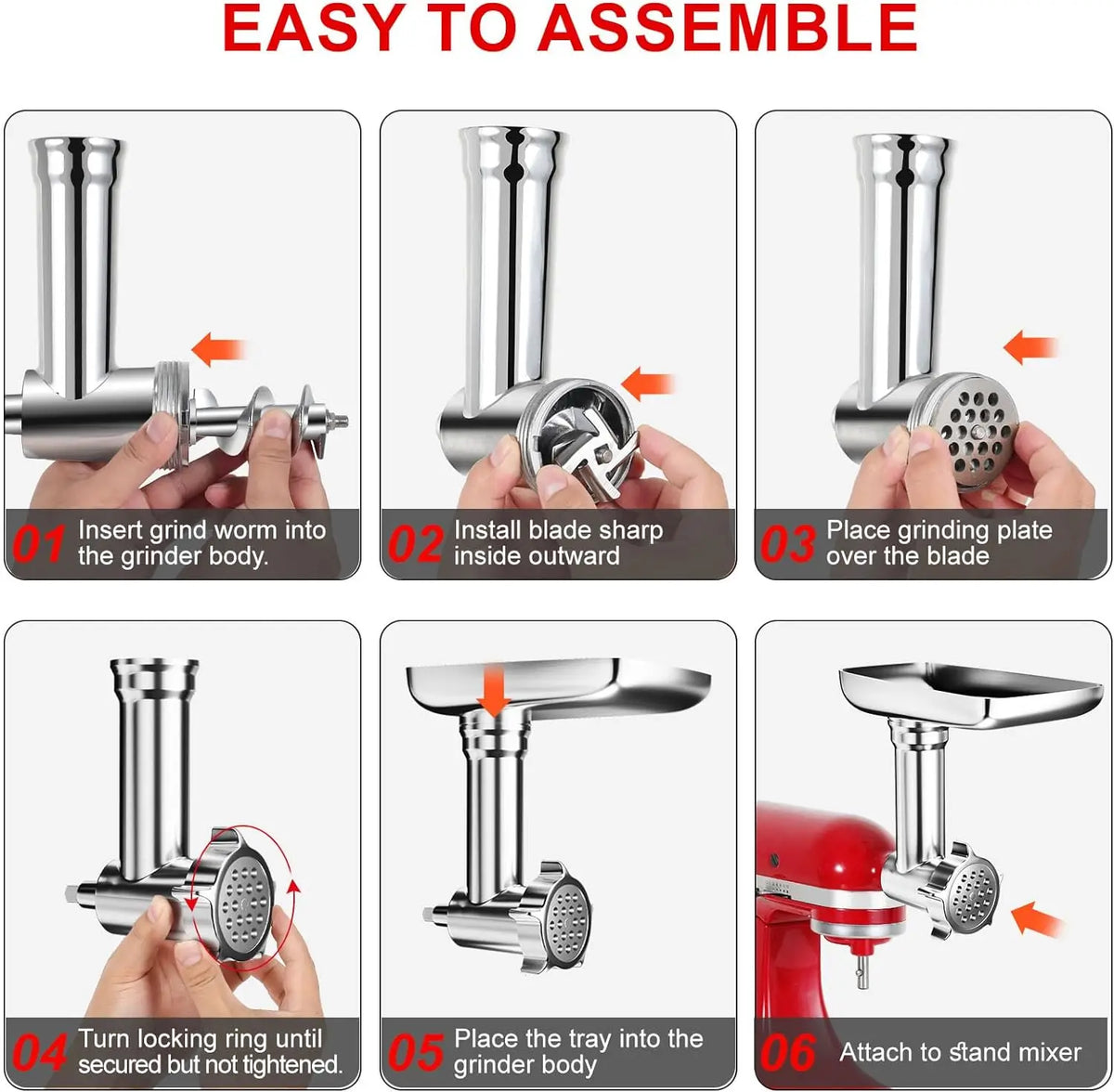 Kit Accessoires Hachoir pour Robots KitchenAid et Cuisinart SM-50 KitchenAid
