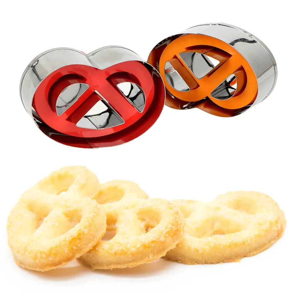 Emporte-pièces en inox pour gâteau - 2 pièces en forme de bretzel emportepieces