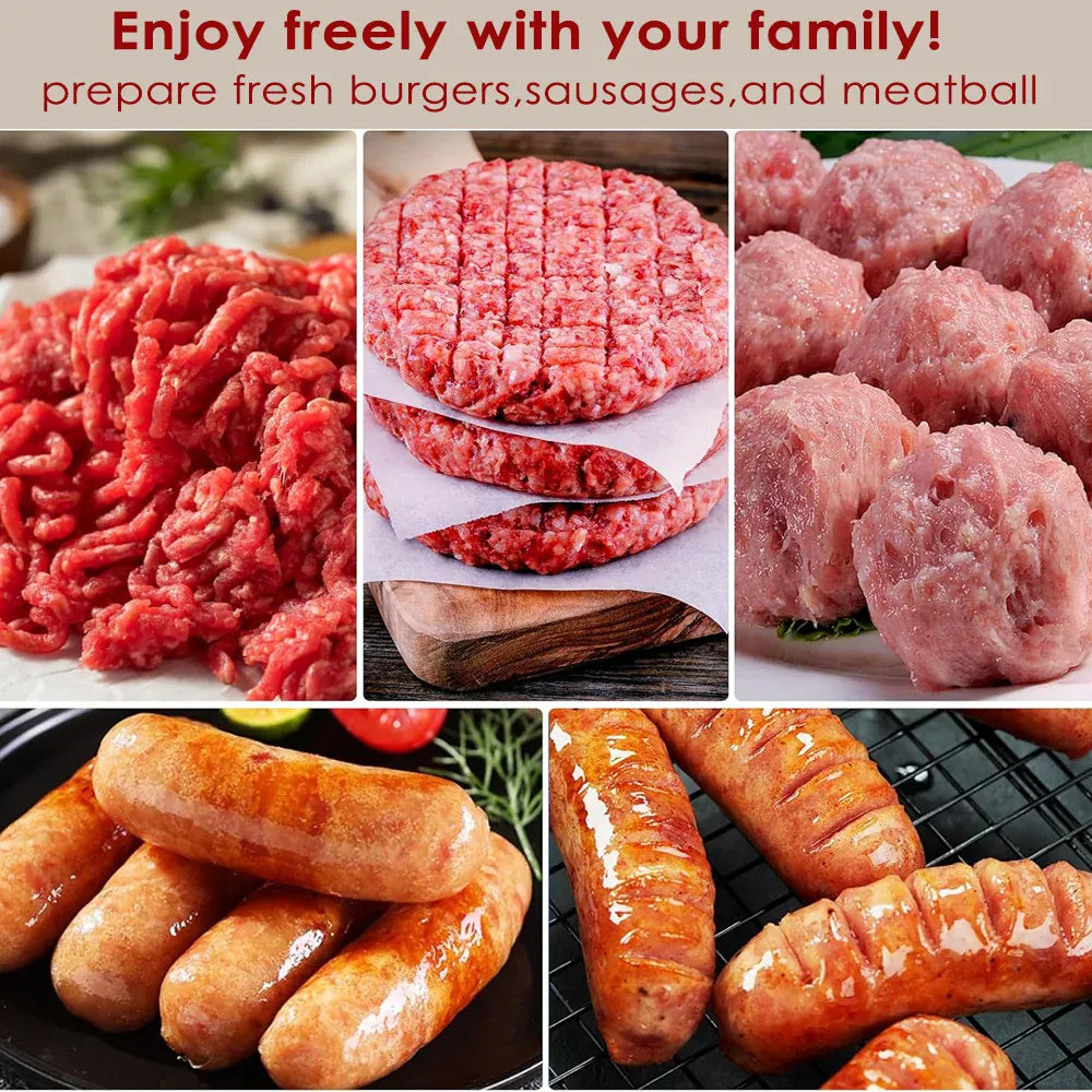 Kit Accessoires Hachoir pour Robot KitchenAid — 17 Pièces, 4 Grilles, 3 Lames + Tubes à Saucisse KitchenAid