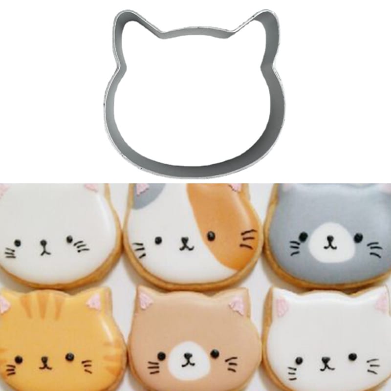 Emporte-pièce en aluminium en forme de chat pour biscuits et pâtisseries emportepieces