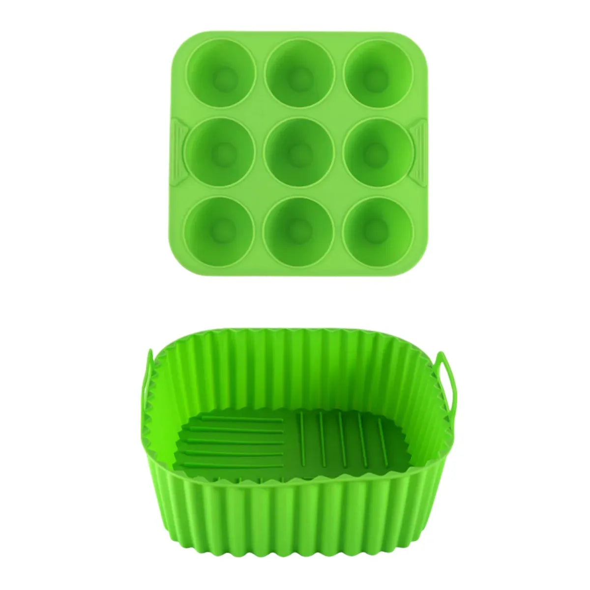 Moules Silicone Air Fryer Réutilisables Lot de 2 Pièces Carrés Air Fryer