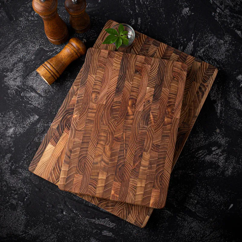 Planche à Découper en Bois de Teck Massif – 2 Tailles (34×22 cm ou 42×30 cm) planche a decouper en bois