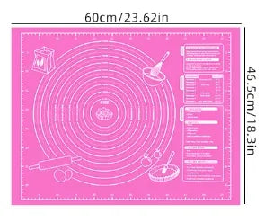 Tapis de cuisson en silicone alimentaire avec repères de mesure pour pâte et pâtisserie tapisdecuisson