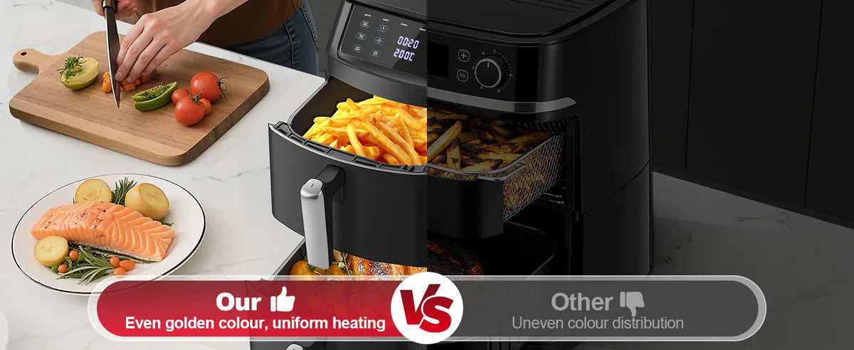 Friteuse Sans Huile Double Panier 11L 2500W 6 en 1 Écran Tactile airfryers