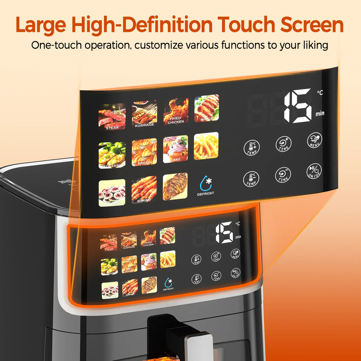 Friteuse Sans Huile 8L 1700W Écran Tactile 11 Programmes airfryers