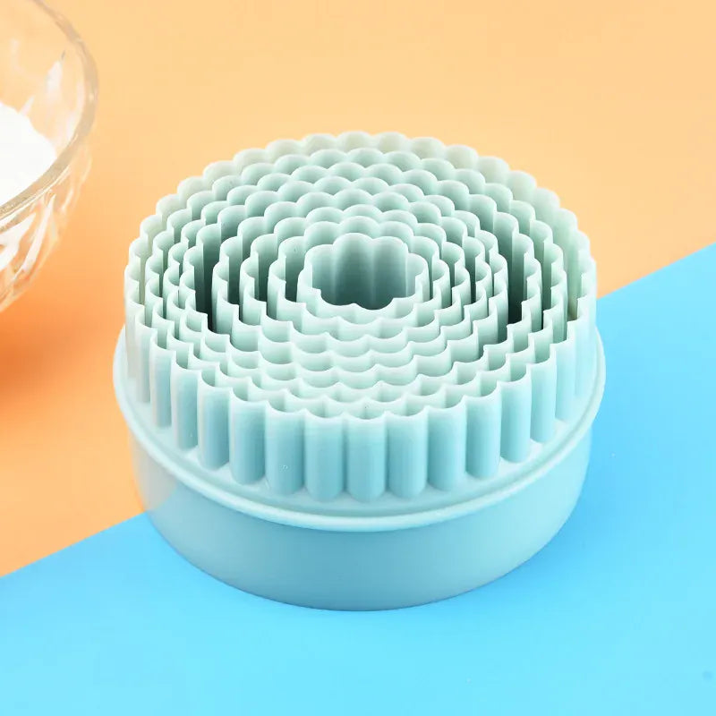 Emporte-pièces à Biscuits en Silicone - Set de 8 Formes Ronde Vert Clair emportepieces