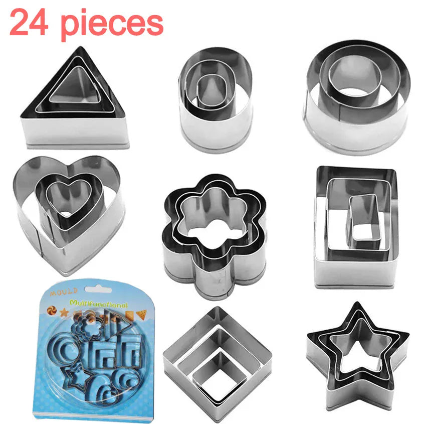 Emporte-pièces en métal géométriques - Set de 10 pour biscuits emportepieces