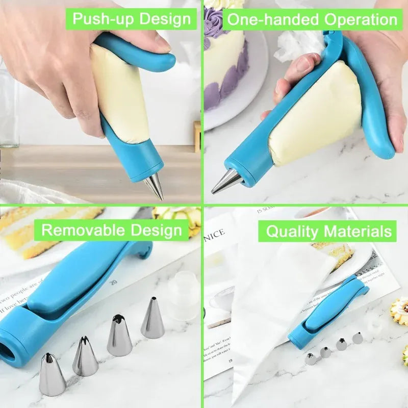 Poches à douilles pâtisserie 7 pièces réutilisables avec accessoires de décoration douillepoche