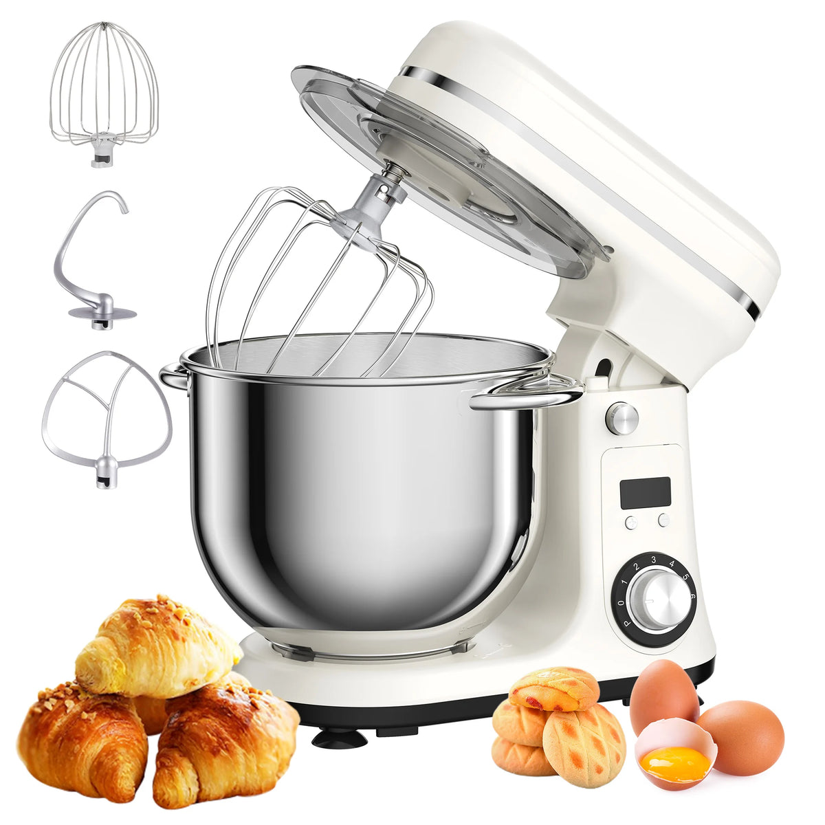 Robot pâtissier 6 L blanc