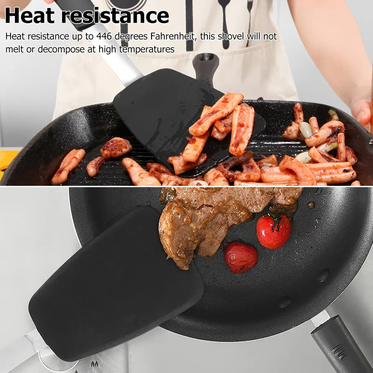 Spatule Silicone Flexible Résistante à la Chaleur 33cm 1 pièce spatule en silicone
