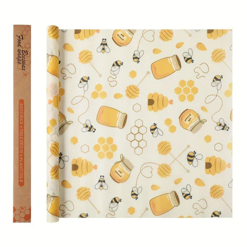 Film Alimentaire Cire d'Abeille Réutilisable 100x30 cm - Lot de 1 far