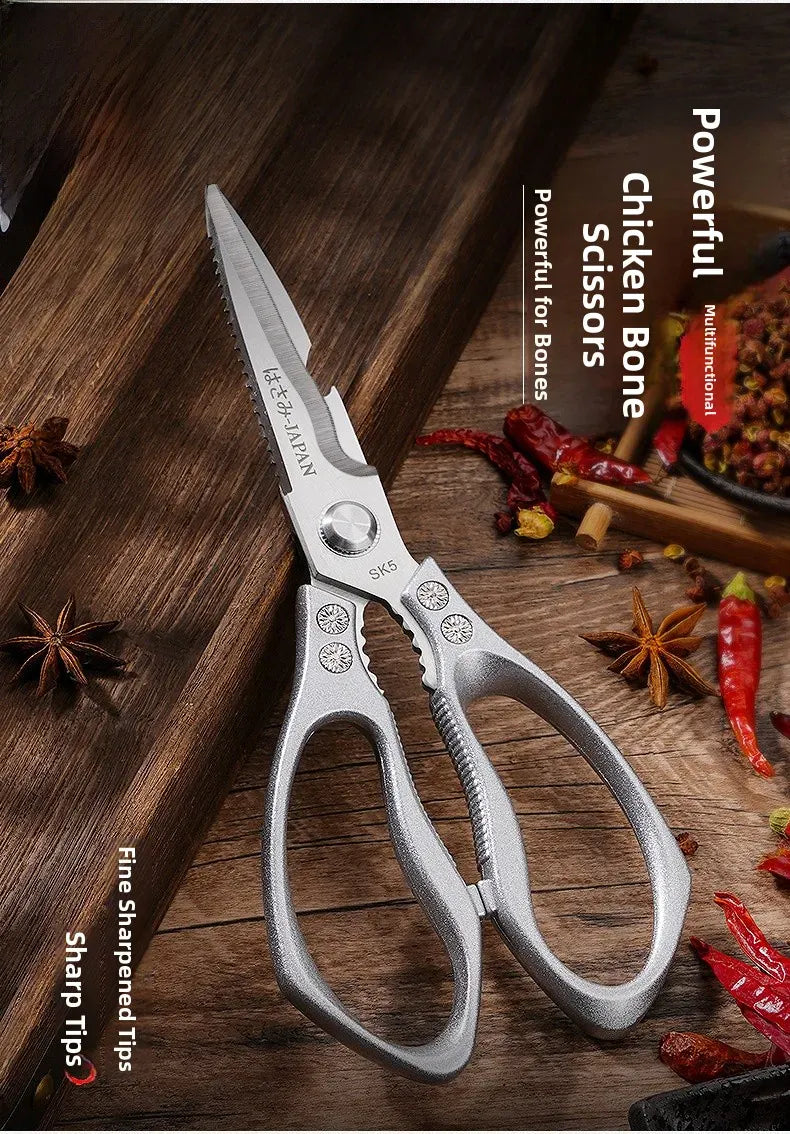 Ciseaux de cuisine en inox multifonction pour couper les os ciseaux
