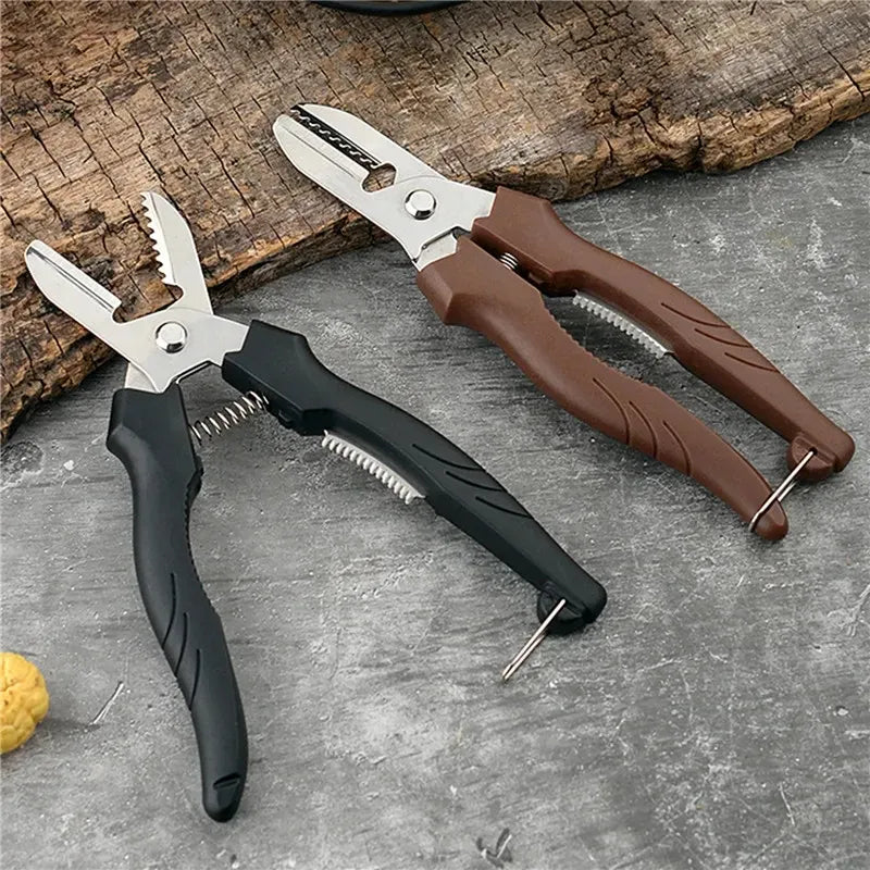 Ciseaux de cuisine multifonctions en acier pour éplucher châtaignes ciseaux