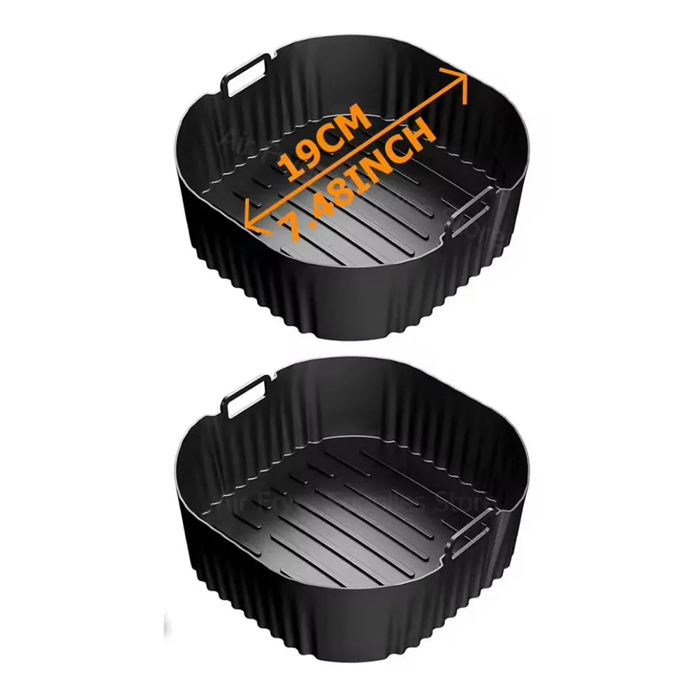 Moule Silicone Air Fryer Réutilisable Rond 19cm - Lot de 1 Pièce Air Fryer