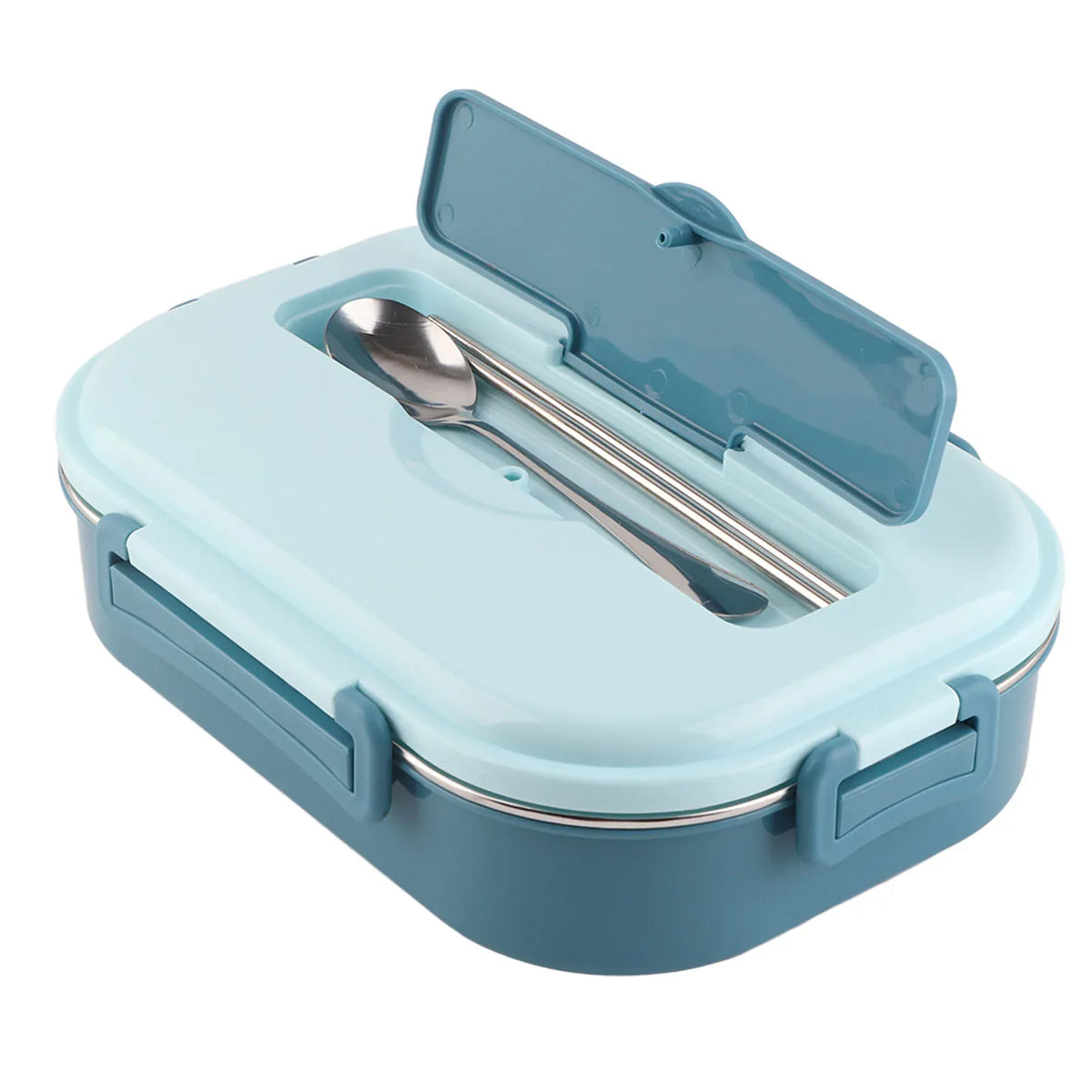 LunchBox Inox — 4 Compartiments, Bol à Soupe 300 ml, Isolation par Eau Chaude lunchbox