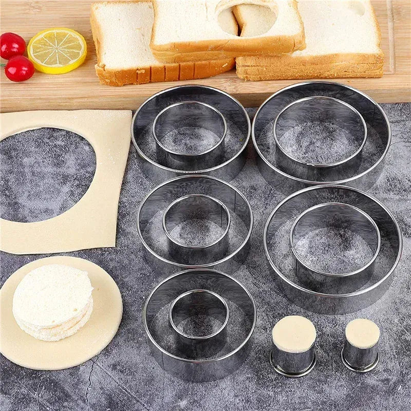 Emporte-pièces en Acier Inoxydable - 5 Pièces pour Pâtisserie emportepieces
