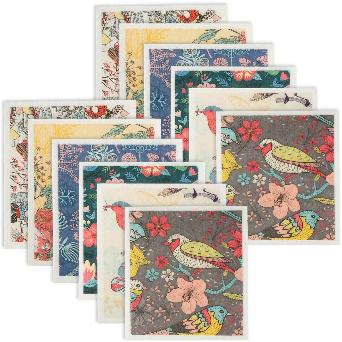 Torchons en Coton Cellulosique Absorbants - Lot de 6 Pièces
