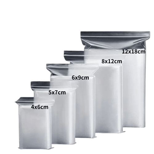 Sachets Zip Alimentaires Transparent - Lot de 200 Pièces de Tailles Variées ssj