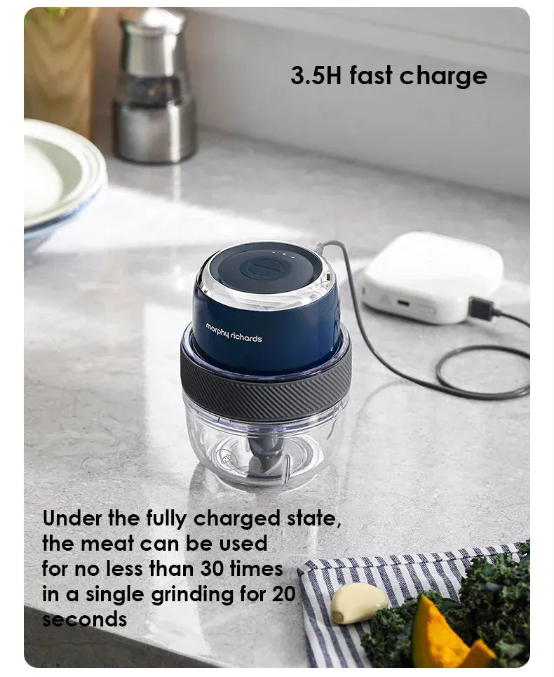 Mini Hachoir Électrique Sans Fil Rechargeable — 3 Bols, 35 W, 2000 mAh hachoir electrique