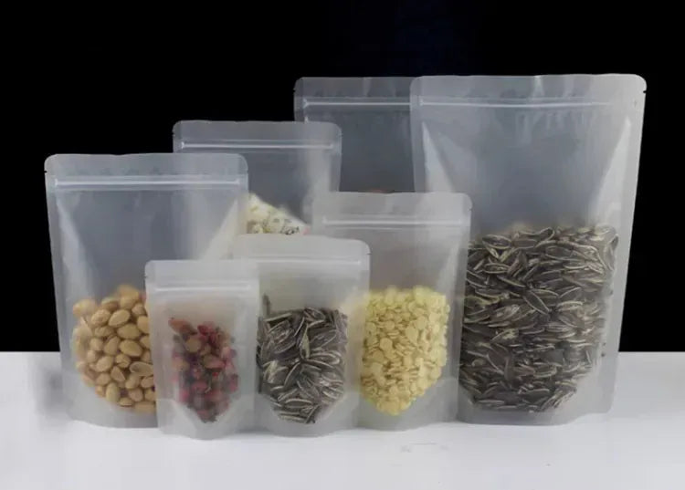 Sachets Zip Alimentaires Réutilisables - Lot de 100 Pièces