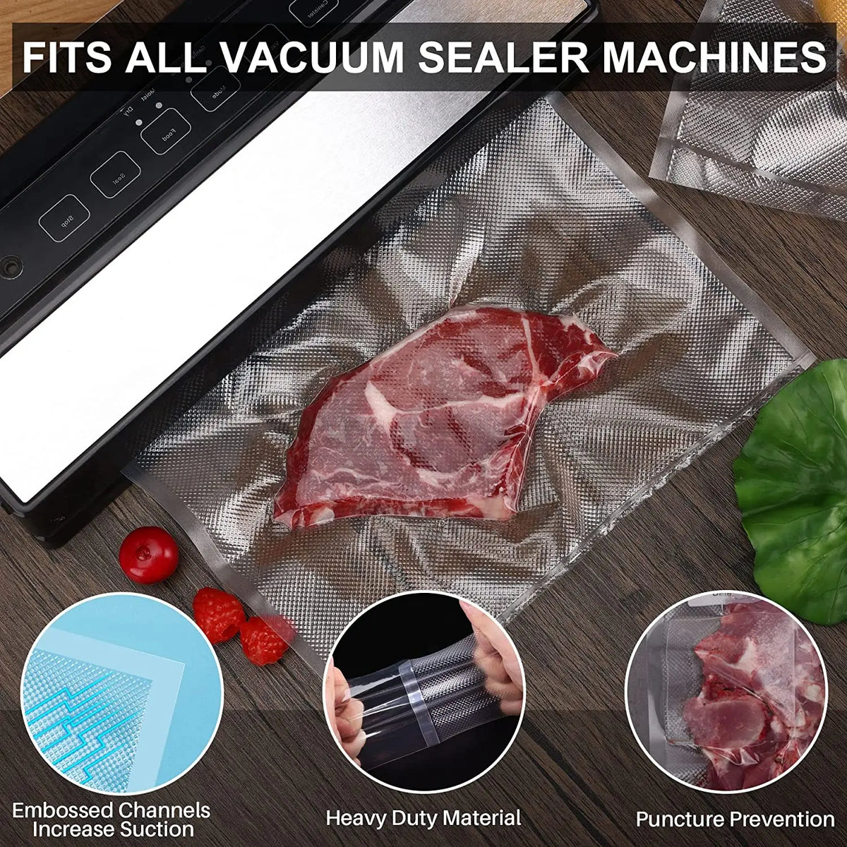 Sacs Sous Vide Hermétiques Lot de 100 Pièces - BPA Free