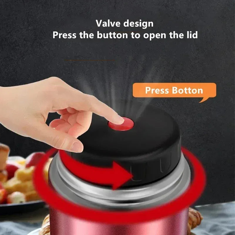 Thermos Alimentaire Inox — Isotherme 24h avec Pochette et Couverts lunchbox