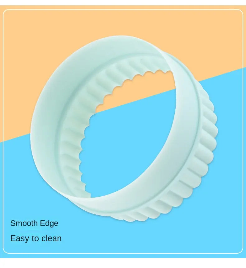 Emporte-pièces à Biscuits en Silicone - Set de 8 Formes Ronde Vert Clair emportepieces
