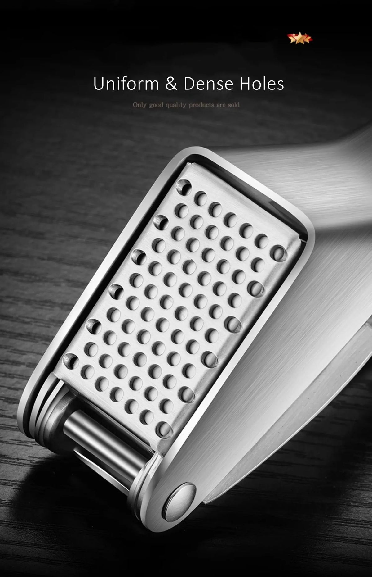 Presse-Ail Manuel Inox 304 Certifié LFGB — Double Levier, Sans Épluchage presseail