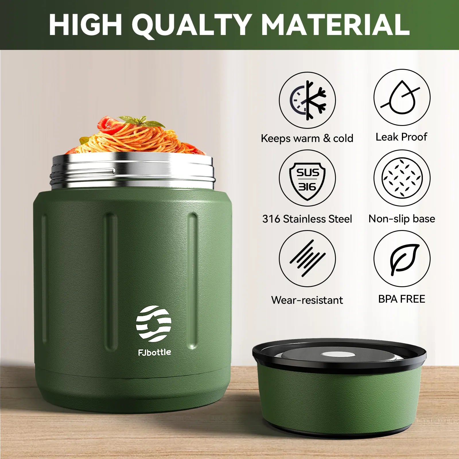 Thermos Repas 500 ml — Inox Double Paroi, Cuillère Pliante et Sac Isotherme Inclus lunchbox