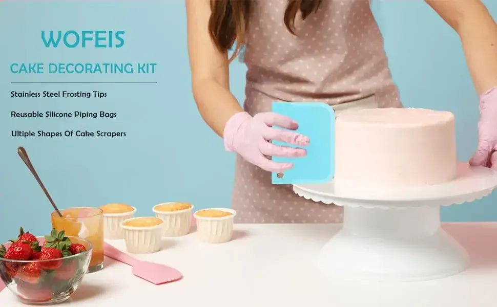 Poches à Douille en Silicone - Set de Pâtisserie avec 12 Douilles en Acier Inoxydable douillepoche