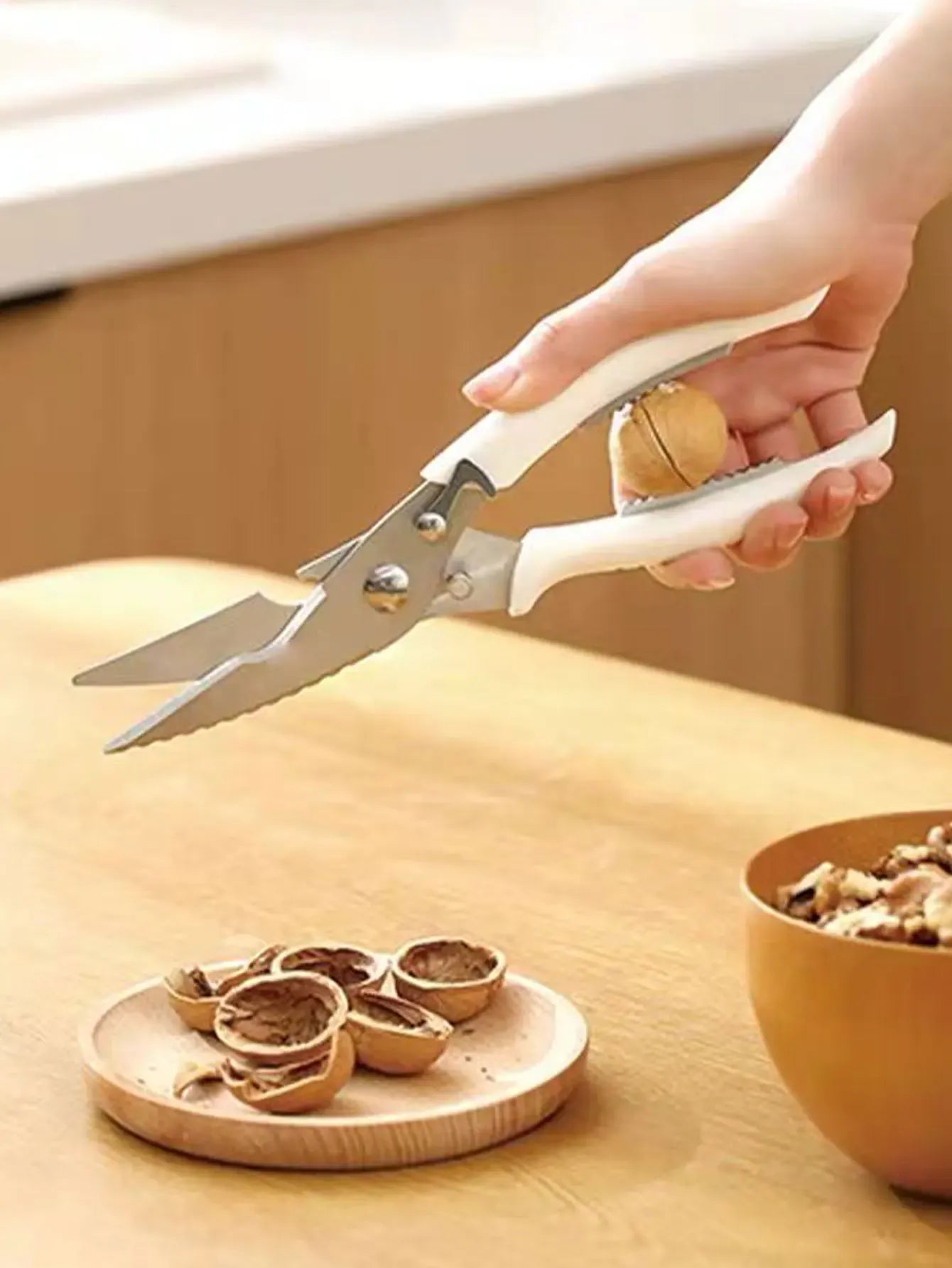 Ciseaux de cuisine inox multifonctions pour découpe viande et légumes ciseaux