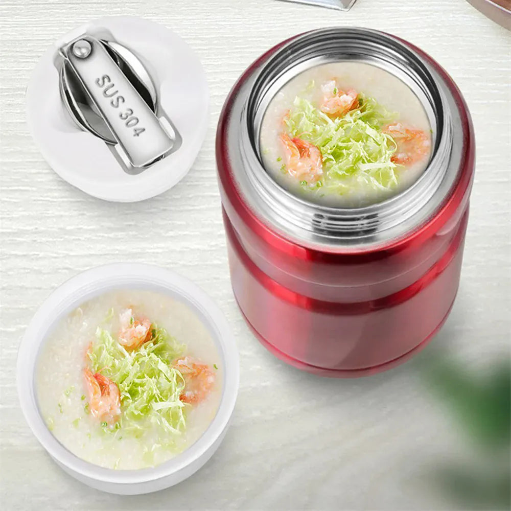 Thermos Alimentaire Inox 750ml | Conteneur Soupe avec Cuillère lunchbox