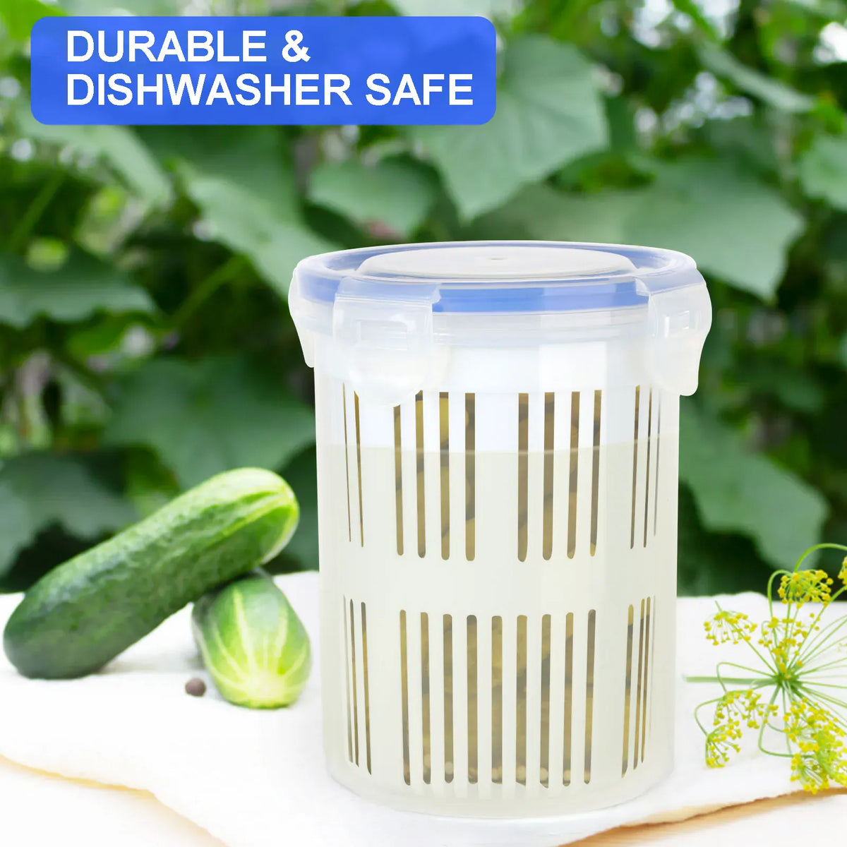 Bac de Fermentation Hermétique 2L - Conservation Légumes avec Égouttoir Boîtes Hermétiques