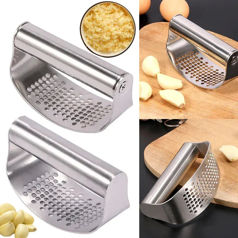 Presse-Ail Inox Manuel avec Presse-Gingembre et Rocker presseail