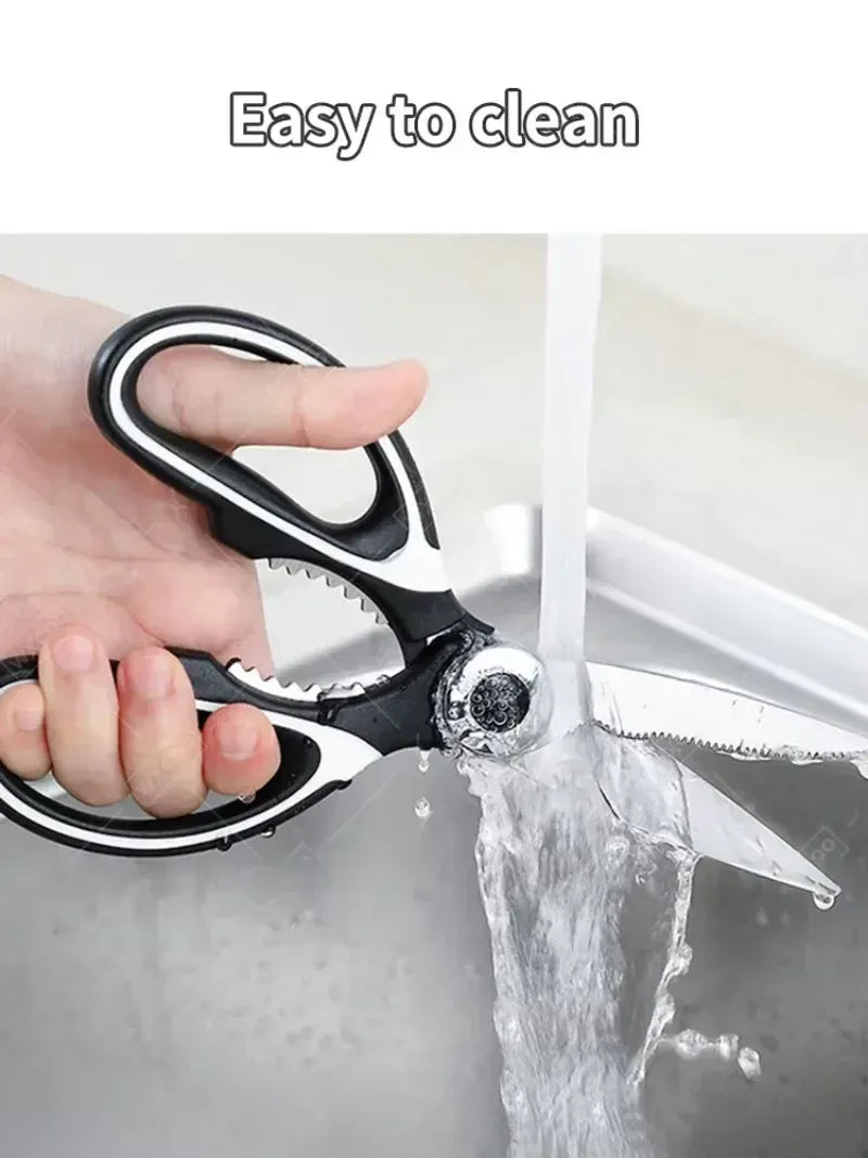 Ciseaux de cuisine multifonctions en inox pour découpe de viandes ciseaux