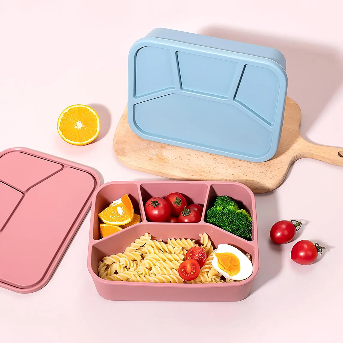 Bento Compartimenté Silicone Écologique | 4 Compartiments 700ml Bento